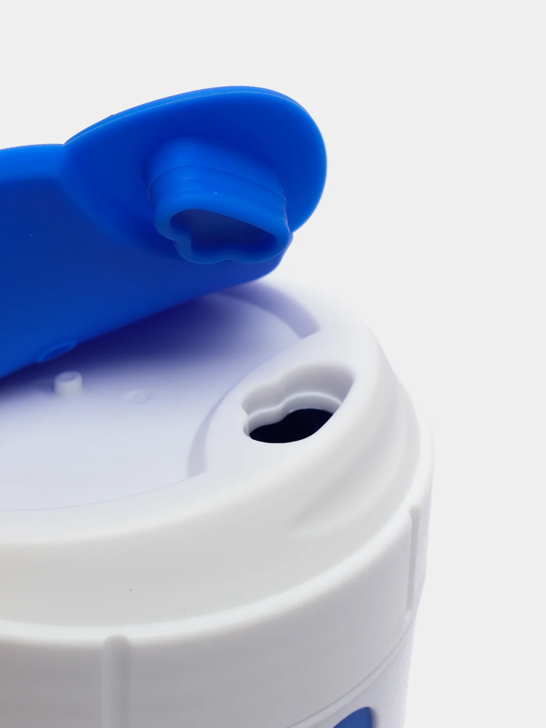 Синий силиконовый складной стакан для напитков Collapsible Coffee Cup 450 мл, 5 цветов