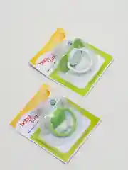 Зеленый соски-пустышки Baby Land силиконовые круглые, 2 шт. 0 мес+