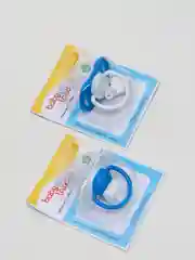 Синий соски-пустышки Baby Land силиконовые круглые, 2 шт. 0 мес+