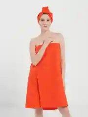 Кораллово-розовый набор женский для бани