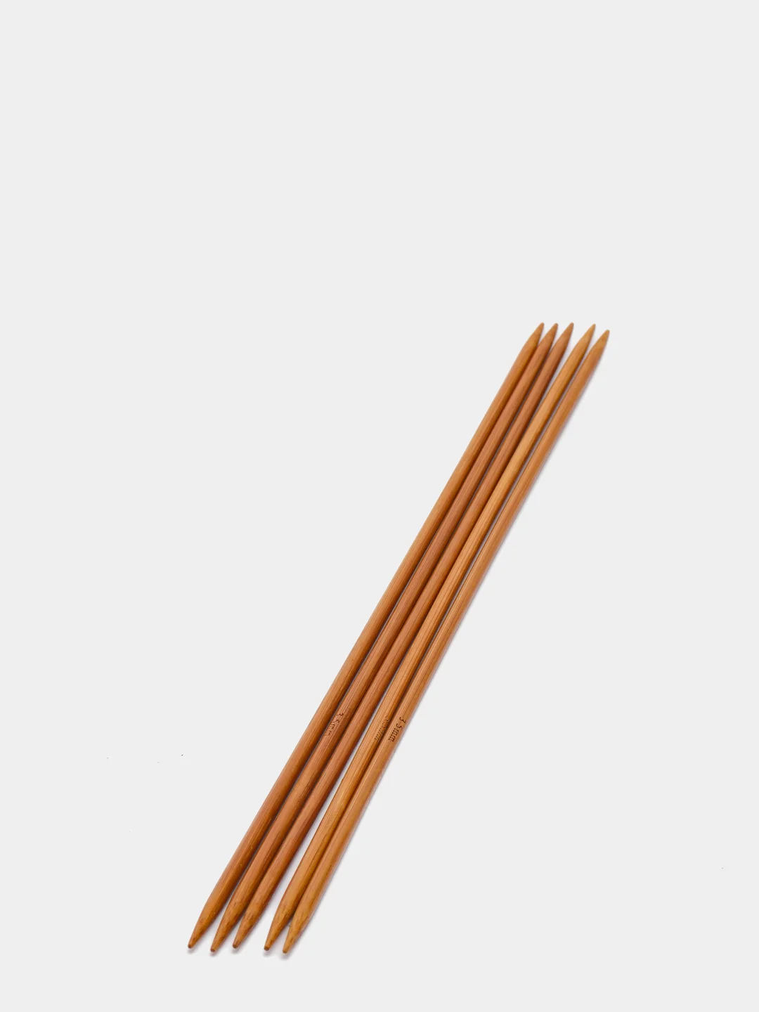 Спицы для вязания , чулочные, бамбук , d = 3,5 мм, 25 см, 5 шт