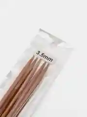 Спицы для вязания , чулочные, бамбук , d = 3,5 мм, 25 см, 5 шт