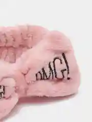 Конфетный мягкая плюшевая повязка для волос с бантиком OMG для макияжа и умывания, корейский стиль