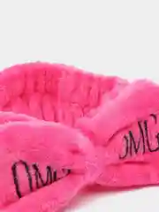 Вишнёвый мягкая плюшевая повязка для волос с бантиком OMG для макияжа и умывания, корейский стиль
