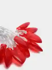Белый светодиодная гибкая гирлянда с насадками "Сердечки", на батарейках, 2 метра