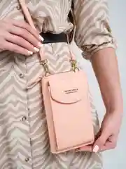Розовый женская сумка клатч для телефона.Сумка кошелек для смартфона.Кошелек женский.Клатч женский