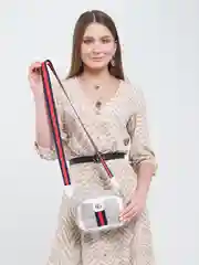 Серебряный женская маленькая сумка