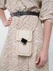 Бежевый женская сумка для смартфона