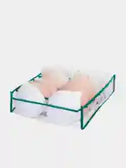 Бирюзовый органайзер прозрачный, 40 х 35 х 10 см, 11 ячеек