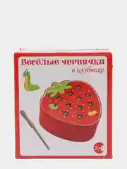Красный развивающая игра для детей, магнитная рыбалка "Поймай червяка" деревянная игрушка