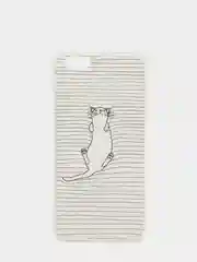 Бежевый меланж чехол для iPhone 6/6plus, 7-8 / 7-8plus "Животные"