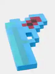 Синий пистолет по мотивам игры Minecraft (Майнкрафт)