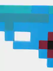Синий пистолет по мотивам игры Minecraft (Майнкрафт)