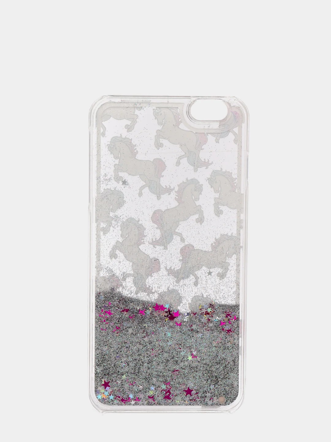 Голубой чехол для iPhone 6/6 Plus, 7-8/7-8 Plus "Блёстки"