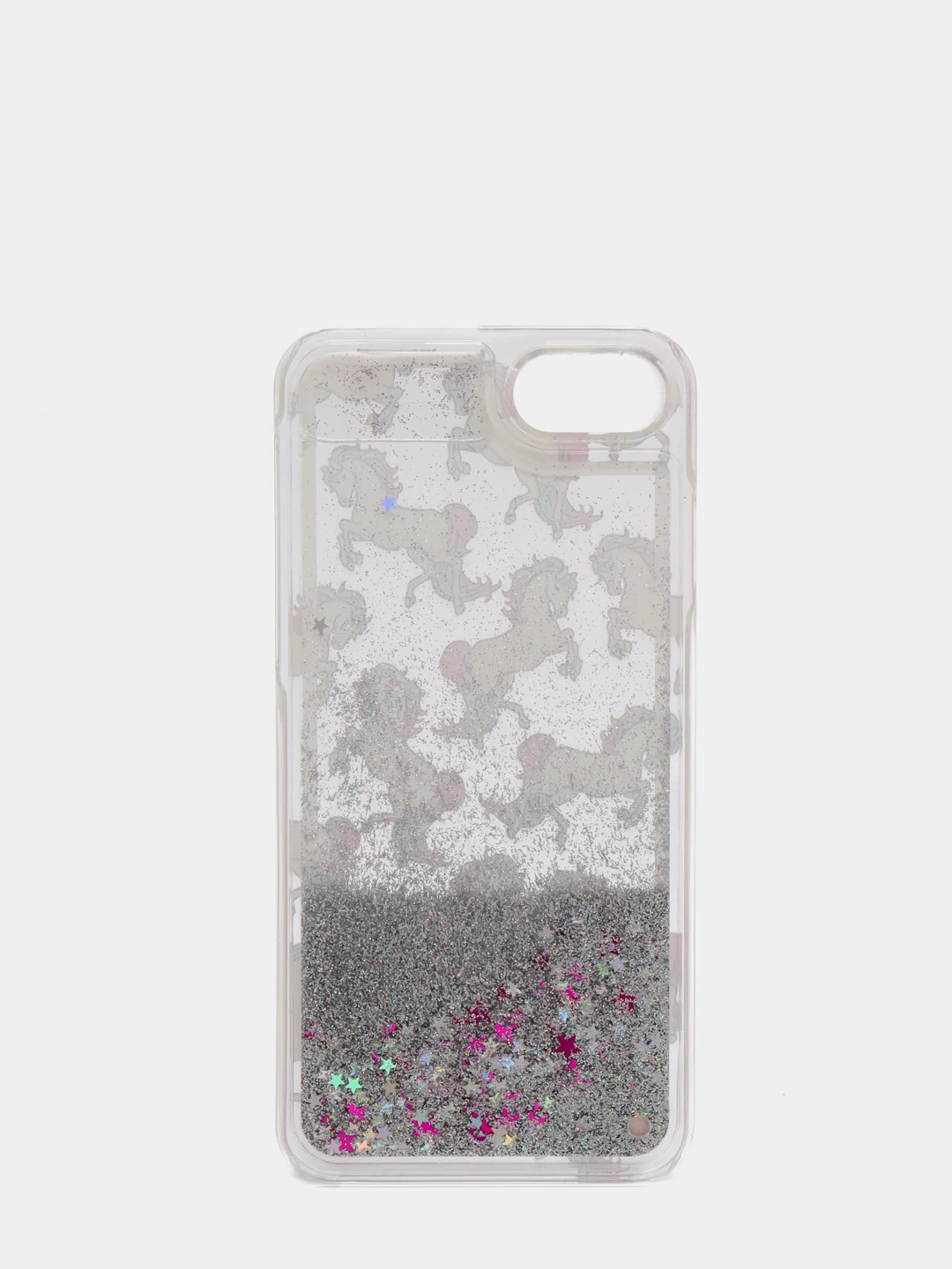 Голубой чехол для iPhone 6/6 Plus, 7-8/7-8 Plus "Блёстки"