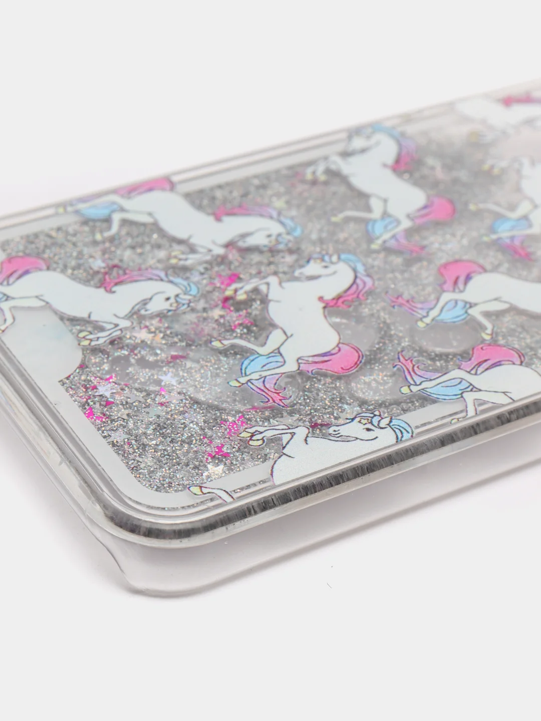Голубой чехол для iPhone 6/6 Plus, 7-8/7-8 Plus "Блёстки"