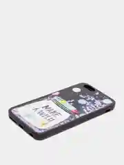 Черный чехол для iPhone 6/6 Plus, 7-8/7-8 Plus "Блёстки"