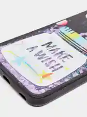 Черный чехол для iPhone 6/6 Plus, 7-8/7-8 Plus "Блёстки"