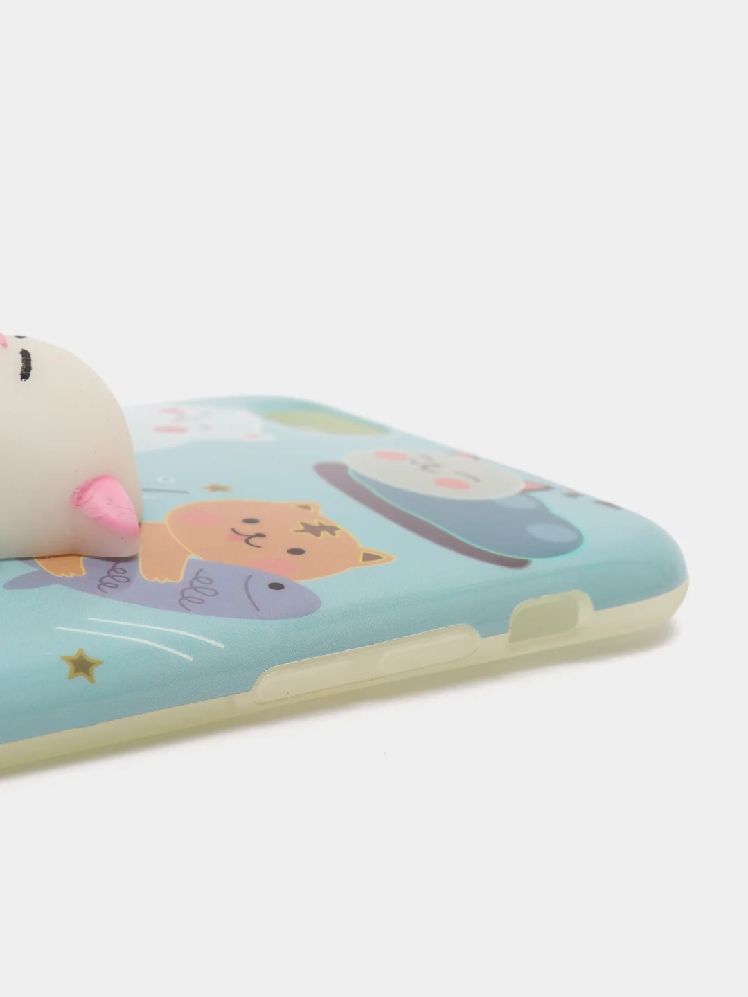 Голубой чехол для iPhone 6/6plus, 7-8 / 7-8plus "Животные"
