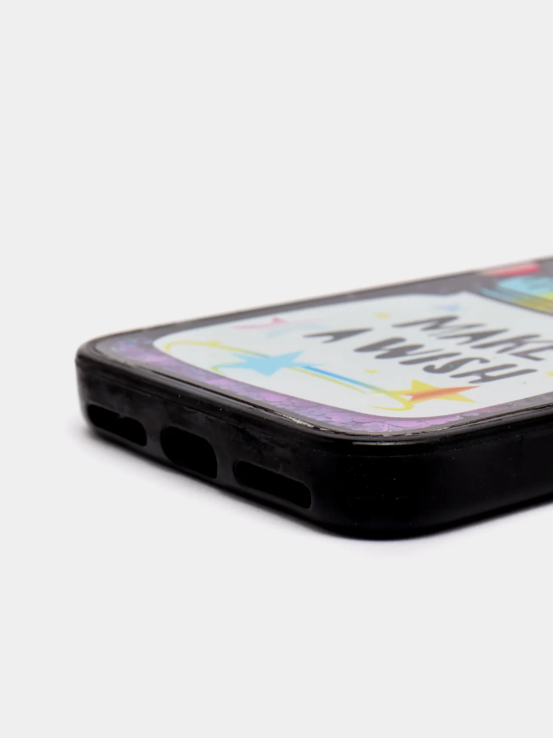 Черный чехол для iPhone 6/6 Plus, 7-8/7-8 Plus "Блёстки"