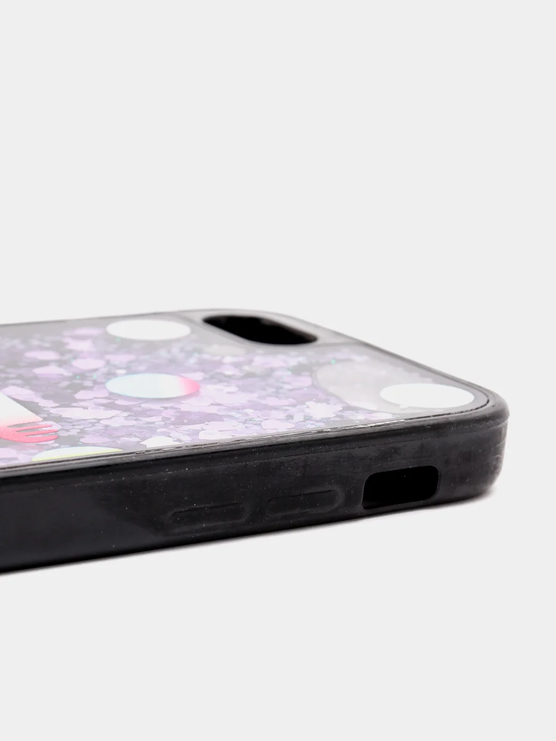 Черный чехол для iPhone 6/6 Plus, 7-8/7-8 Plus "Блёстки"