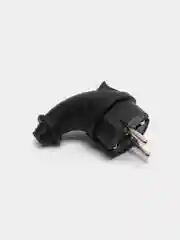 Вилка электрическая угловая каучуковая 230В, 2P+PE, 16A, IP44, Smartbuy каучук