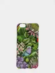 Фиолетовый чехол "Растения" для iPhone 6  / 7 / 8 / 6 Plus / 7 Plus / 8 Plus