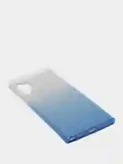 Голубой чехол Samsung Note 10 Plus / Note 10 pro с бархатом внутри