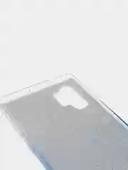 Голубой чехол Samsung Note 10 Plus / Note 10 pro с бархатом внутри