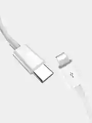 Белый кабель для iPhone lightning type-c быстрая зарядка лайтинг