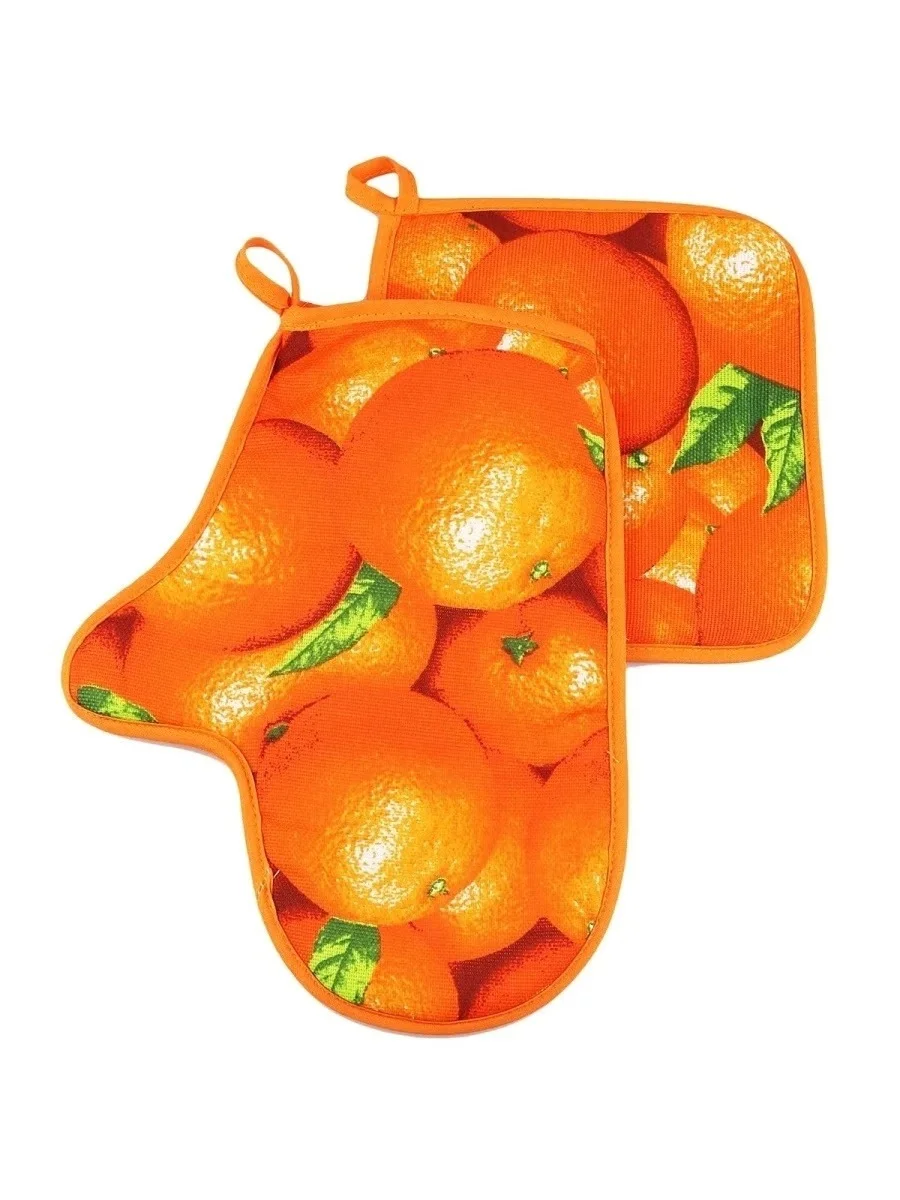 Оранжевый фартук кухонный