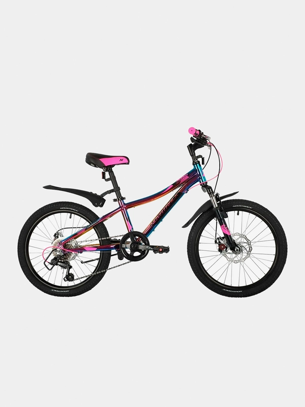 Велосипед 20" Novatrack Katrina, 2021, цвет фиолетовый металлик
