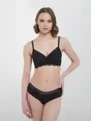 Черный комплект белья с кружевом