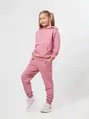 Розовый детский спортивный костюм: худи и джоггеры