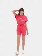 Розовый костюм футболка и шорты, 7-14 лет
