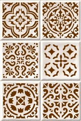 Набор трафаретов  Азулежу 1 Luxart Templete Tile  6 шт. размер 10х10 см, толщина 0,7 мм