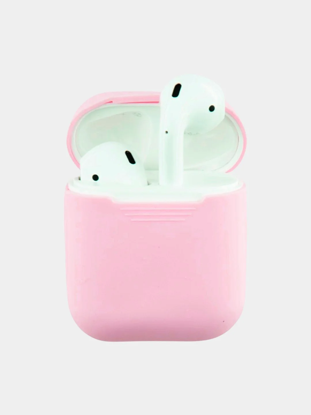 Розовый чехол для наушников AirPods 1, 2, силиконовый