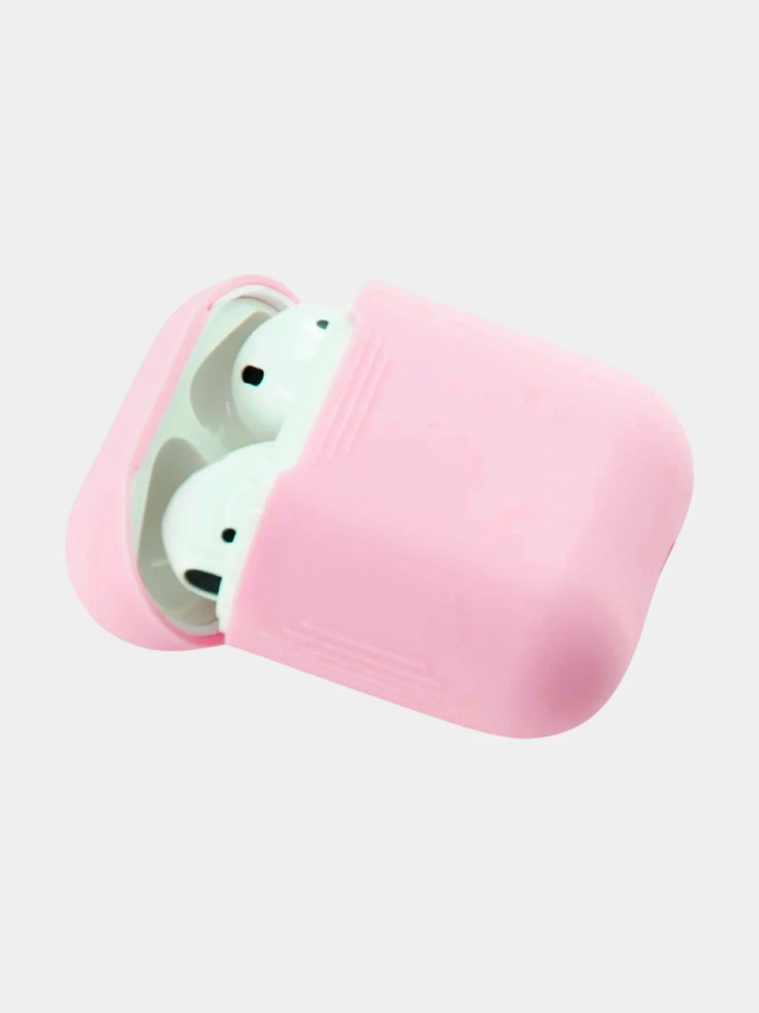Розовый чехол для наушников AirPods 1, 2, силиконовый