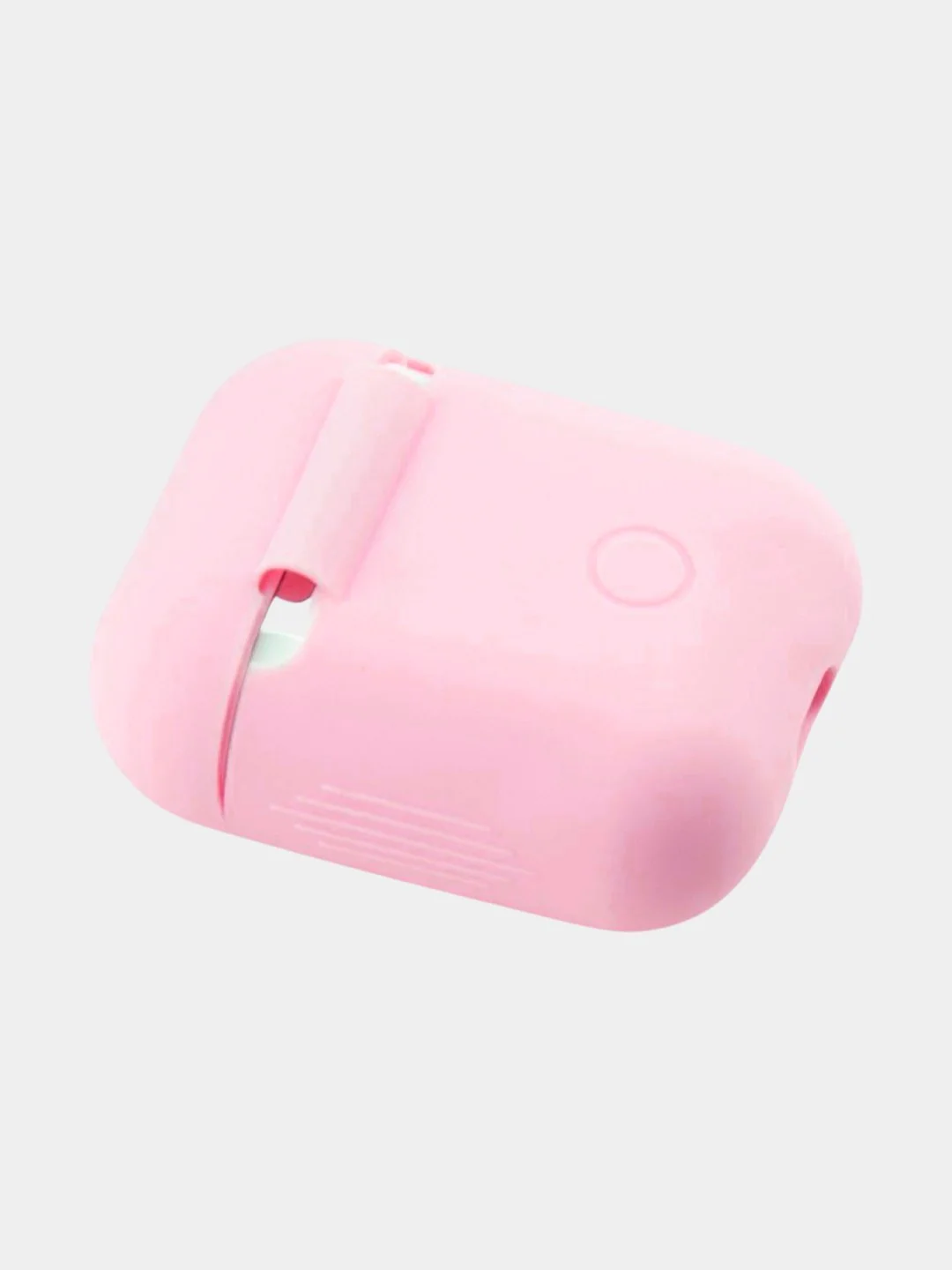Розовый чехол для наушников AirPods 1, 2, силиконовый