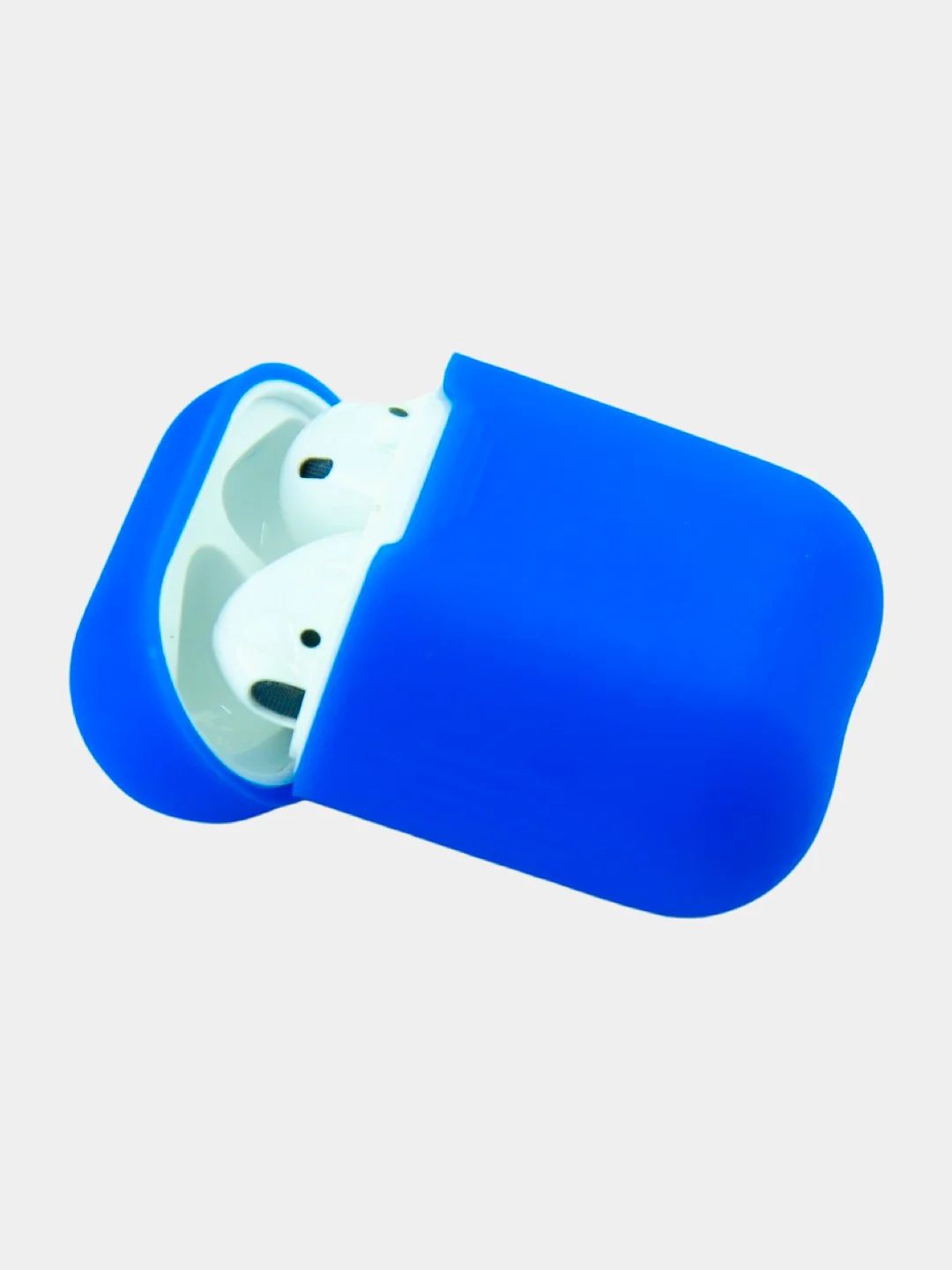 Синий чехол для наушников AirPods 1, 2, силиконовый