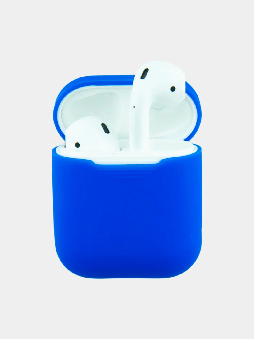 Синий чехол для наушников AirPods 1, 2, силиконовый