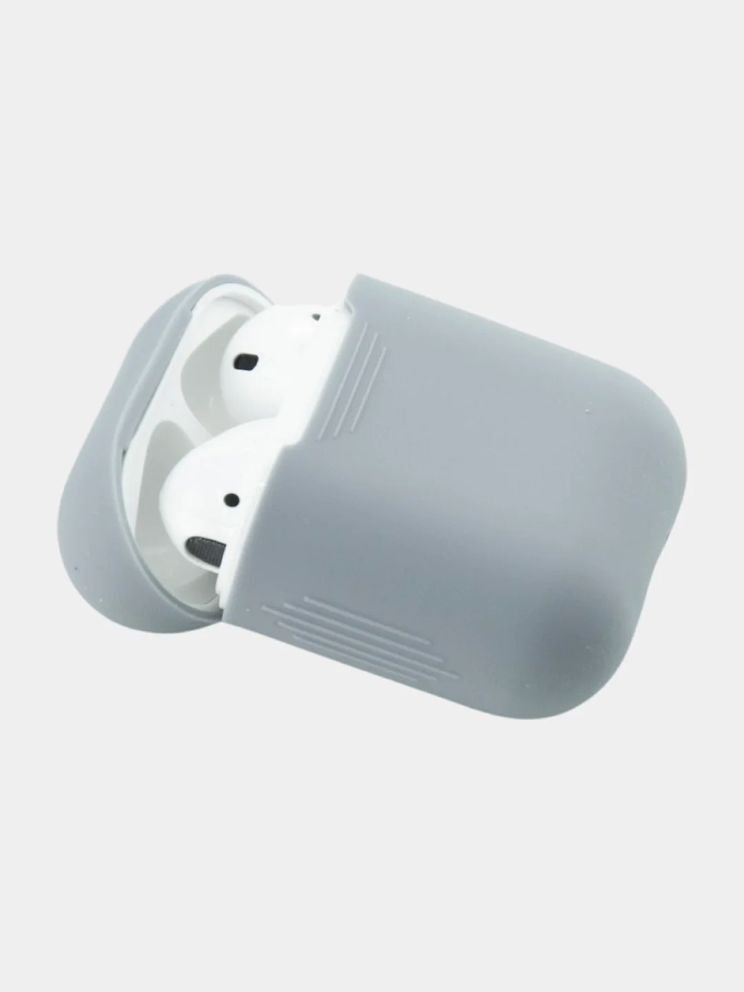 Синий меланж чехол для наушников AirPods 1, 2, силиконовый