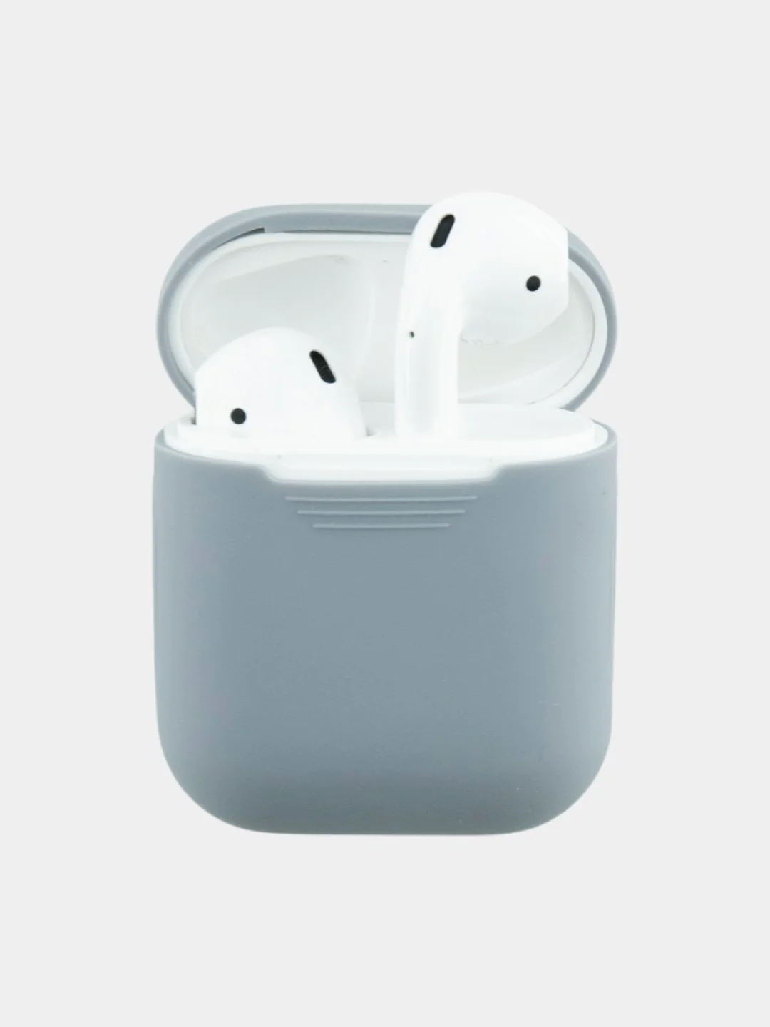 Синий меланж чехол для наушников AirPods 1, 2, силиконовый