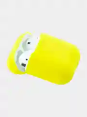 Желтый чехол для наушников AirPods 1, 2, силиконовый