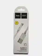 Белый кабель зарядный Hoco X5 (Micro-USB/Type-C/Lightning) для Android и iPhone