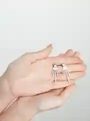 Серебряный серьги-гвоздики, серебряные
