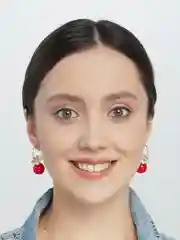 Серьги-транформеры с красной бусиной и цветком