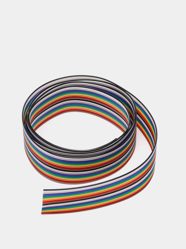 Шлейф RCA-20 жил цветной 28AWG медь шаг 1.27мм (отрезок 1 метр)