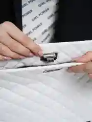 Белый женская сумка шоппер на плечо
