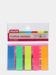 Клейкие закладки пласт. 5 цветов.по 20л. 12ммх45 Attache